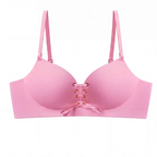 Women's Drawstring Push-up Bra | Wireless Lace-up Front Bra With Adjustable Lift And Enhanced Cleavage