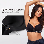 Women's Drawstring Push-up Bra | Wireless Lace-up Front Bra With Adjustable Lift And Enhanced Cleavage