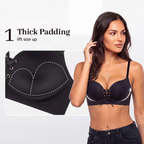 Women's Drawstring Push-up Bra | Wireless Lace-up Front Bra With Adjustable Lift And Enhanced Cleavage