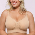 Bare Essentials Skin Flow Front-Zipper Wireless Bra