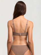 Balconette Bra No Padded Underwired Double Laver Cup Adjustable Straps