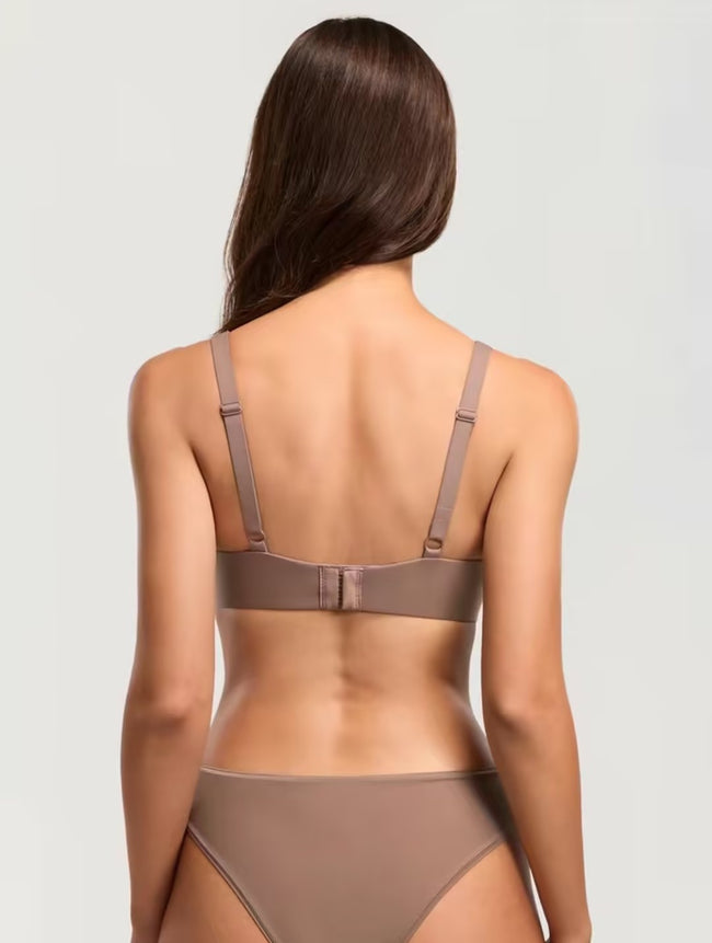 Balconette Bra No Padded Underwired Double Laver Cup Adjustable Straps Main Image
