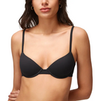 Sujetadores camiseta para mujeres de busto pequeño con media copa, aros y forro ligero