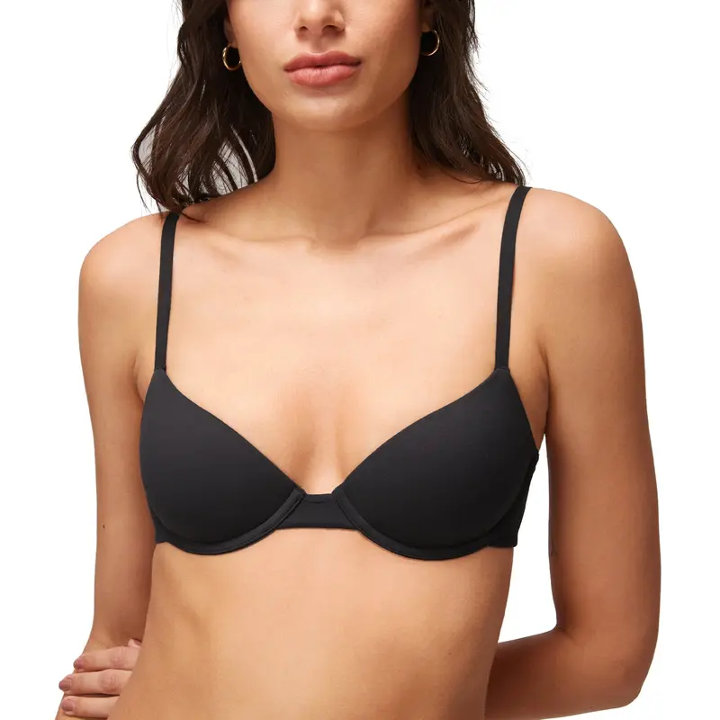 Sujetadores camiseta para mujeres de busto pequeño con media copa, aros y forro ligero