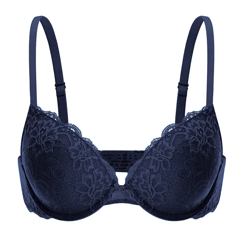 Floral Lace T-shirt Bras Comfort Padded Supportive Full Coverage Underwire Bra For Womenswea