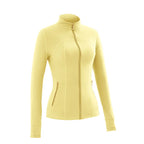 【Gold-Color zipper】Soft Brushed Women's Sporty Jacket, 25'' Inseam Leggings.