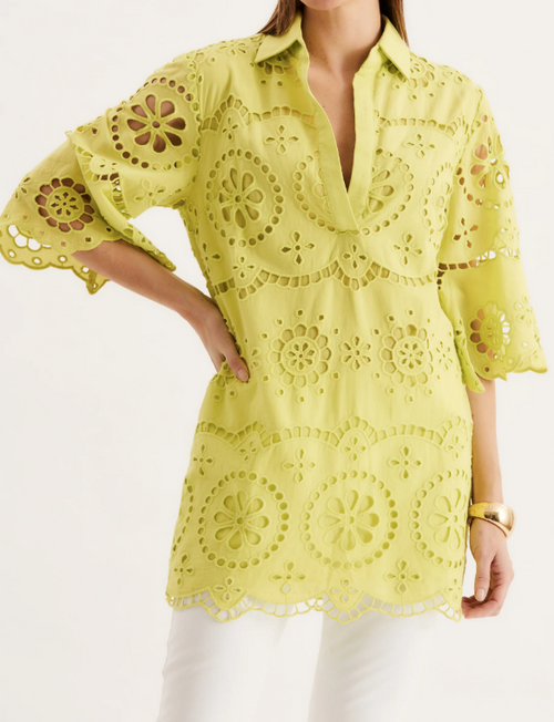 Casual Eyelet Top Dress
