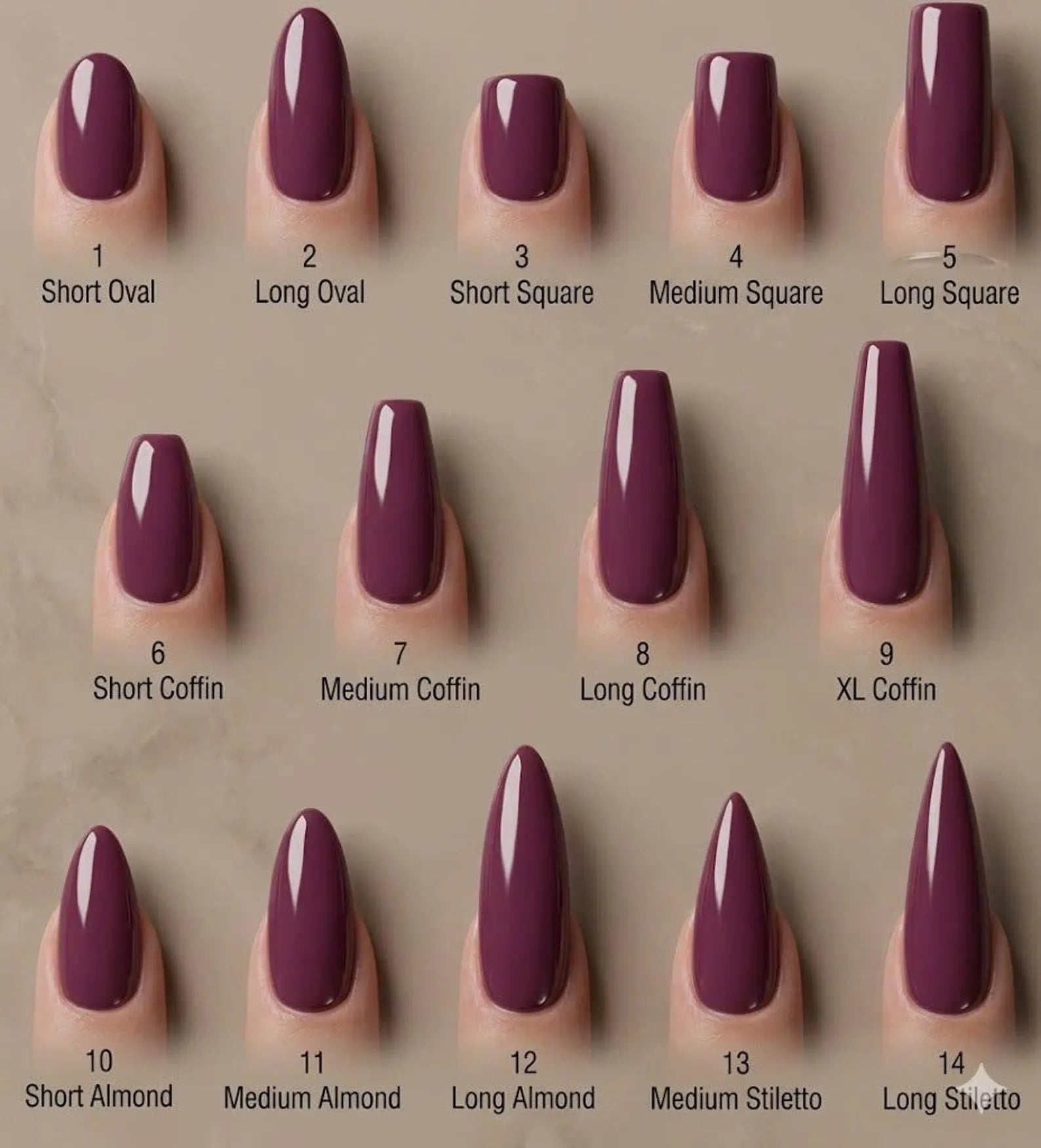 Smoky Black Aura Press On Nails