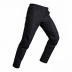 Outdoor rugged soft-shell trousers—straight-leg casual style with articulated tailoring