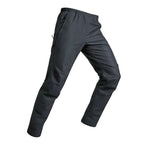 Outdoor rugged soft-shell trousers—straight-leg casual style with articulated tailoring