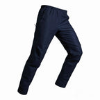 Outdoor rugged soft-shell trousers—straight-leg casual style with articulated tailoring